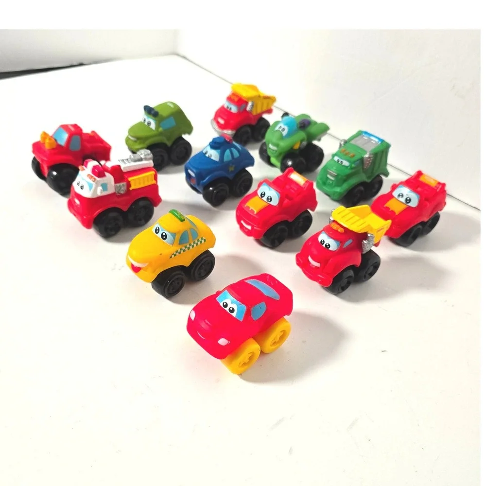 Tonka Chuck & Friends Hasbro Kids Mini Toy Car Lot 11pc Multicolor Soft Plastic
